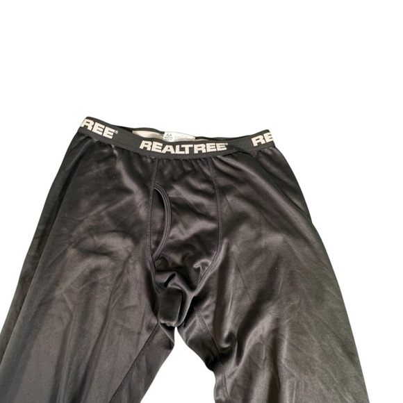 Realtree Mens Base Layer Pants L (36-38) Black Thermal Long Johns Hunting Gear - Picture 2 of 9